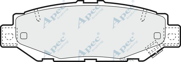 APEC BRAKING Комплект тормозных колодок, дисковый тормоз PAD1018